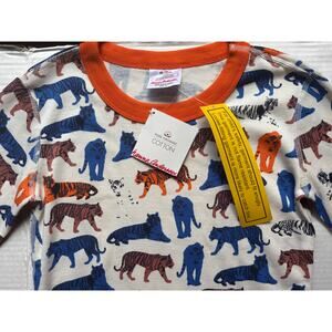 NWT Hanna Andersson Tiger Print Organic Cotton Pajamas Kids US 14 160cm $44 Peru